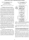 Cover page: Practical Advice on How to Run Human Behavioral Studies