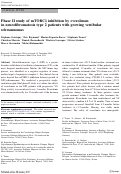 Cover page: Phase II study of mTORC1 inhibition by everolimus in neurofibromatosis type 2 patients with growing vestibular schwannomas