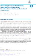 Cover page: Minimizing Colorectal Anastomotic Leaks: Best Practices to Assess the Integrity and Perfusion of Left-Sided Anastomoses