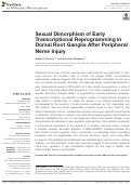 Cover page: Sexual Dimorphism of Early Transcriptional Reprogramming in Dorsal Root Ganglia After Peripheral Nerve Injury.