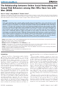 Cover page: The Relationship between Online Social Networking and Sexual Risk Behaviors among Men Who Have Sex with Men (MSM)