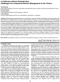 Cover page: A California without Rodenticides: Challenges for Commensal Rodent Management in the Future