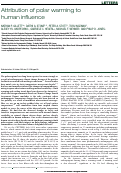 Cover page: Attribution of polar warming to human influence