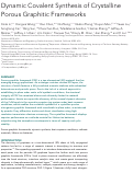 Cover page: Dynamic Covalent Synthesis of Crystalline Porous Graphitic Frameworks