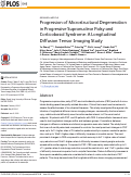 Cover page: Progression of Microstructural Degeneration in Progressive Supranuclear Palsy and Corticobasal Syndrome: A Longitudinal Diffusion Tensor Imaging Study.