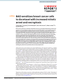 Cover page: BAD sensitizes breast cancer cells to docetaxel with increased mitotic arrest and necroptosis