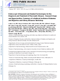 Cover page: Endoscopic Ultrasound and Related Technologies for the Diagnosis and Treatment of Pancreatic Disease - Research Gaps and Opportunities