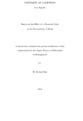 Cover page: Essays on the Effect of a Financial Crisis on the Productivity of Firms