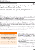 Cover page: Serially Combining Epidemiological Designs Does Not Improve Overall Signal Detection in Vaccine Safety Surveillance.