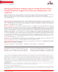 Cover page: Sphingolipid Metabolic Pathway Impacts Thiazide Diuretics Blood Pressure Response: Insights From Genomics, Metabolomics, and Lipidomics