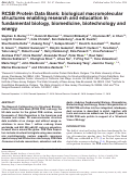 Cover page: RCSB Protein Data Bank: biological macromolecular structures enabling research and education in fundamental biology, biomedicine, biotechnology and energy