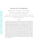 Cover page: Spacetime from unentanglement