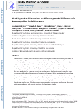 Cover page: Mood Symptom Dimensions and Developmental Differences in Neurocognition in Adolescence