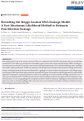 Cover page: Revisiting the Briggs Ancient DNA Damage Model: A Fast Maximum Likelihood Method to Estimate Post-Mortem Damage.