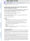 Cover page: Cognitive profile of people with mild behavioral impairment in Brain Health Registry participants.