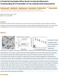 Cover page: A Model for Nucleation When Nuclei Are Nonstoichiometric: Understanding the Precipitation of Iron Oxyhydroxide Nanoparticles