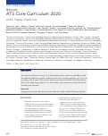 Cover page: ATS Core Curriculum 2020. Adult Sleep Medicine