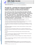 Cover page: Pancreatic Pain-Knowledge Gaps and Research Opportunities in Children and Adults: Summary of a National Institute of Diabetes and Digestive and Kidney Diseases Workshop.