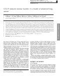 Cover page: CCL19 reduces tumour burden in a model of advanced lung cancer