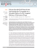 Cover page: Polysaccharide-Gold Nanocluster Supramolecular Conjugates as a Versatile Platform for the Targeted Delivery of Anticancer Drugs