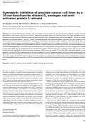 Cover page: Synergistic inhibition of prostate cancer cell lines by a 19- nor hexafluoride vitamin D3 analogue and anti-activator protein 1 retinoid