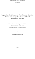 Cover page: Improving Healthcare for Populations: Building Smart and Integrated Remote Health Monitoring Systems