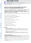 Cover page: Admission Urinary and Serum Metabolites Predict Renal Outcomes in Hospitalized Patients With Cirrhosis