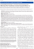 Cover page: Cognitive Behavioral Therapy vs. Tai Chi for Late Life Insomnia and Inflammatory Risk: A Randomized Controlled Comparative Efficacy Trial