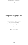 Cover page: Non-Invasive Evaluation of Diet: Devices and Algorithms