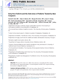 Cover page: Duty Hour Reform and the Outcomes of Patients Treated by New Surgeons.