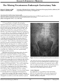 Cover page: The Missing Percutaneous Endoscopic Gastrostomy Tube