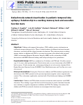 Cover page: Default mode network deactivation in pediatric temporal lobe epilepsy: Relationship to a working memory task and executive function tests