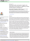 Cover page: PathFX provides mechanistic insights into drug efficacy and safety for regulatory review and therapeutic development