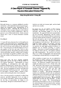 Cover page: A Case Report of Kawasaki Disease Triggered By Vaccine-Attenuated Chicken Pox