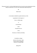 Cover page: “Playing the Game” on SSI and SSDI Benefits: How Social Security Administration Policy Shapes the Individual, Societal, and Communal Disability Experience