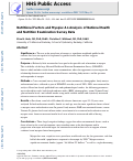 Cover page: Nutritional Factors and Myopia: An Analysis of National Health and Nutrition Examination Survey Data.