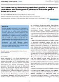 Cover page: Discrepancies by dermatology resident gender in diagnostic confidence and management of female and male genital lichen sclerosus