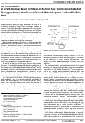 Cover page of A Direct, Biomass-Based Synthesis of Benzoic Acid: Formic Acid-Mediated Deoxygenation of the Glucose-Derived Materials Quinic Acid and Shikimic Acid