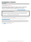 Cover page: Understanding spatial variability of forage production in California grasslands: delineating climate, topography and soil controls