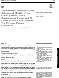 Cover page: Sex Differences in Coronary Artery Calcium and Mortality From Coronary Heart Disease, Cardiovascular Disease, and All Causes in Adults With Diabetes: The Coronary Calcium Consortium