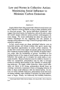 Cover page: Law and Norms in Collective Action: Maximizing Social Influence to Minimize Carbon Emissions