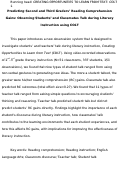 Cover page: Predicting Second and Third Graders’ Reading Comprehension Gains: Observing Students’ and Classmates Talk During Literacy Instruction Using COLT