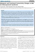 Cover page: Metabolic and Functional Connectivity Changes in Mal de Debarquement Syndrome