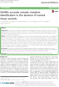 Cover page: ISOWN: accurate somatic mutation identification in the absence of normal tissue controls