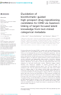 Cover page: Elucidation of bioinformatic-guided high-prospect drug repositioning candidates for DMD via Swanson linking of target-focused latent knowledge from text-mined categorical metadata