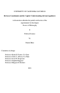 Cover page: Between Constituents and the Capital: Understanding African Legislators