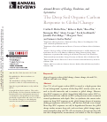 Cover page: The Deep Soil Organic Carbon Response to Global Change