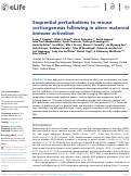 Cover page: Sequential perturbations to mouse corticogenesis following in utero maternal immune activation