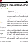 Cover page: Characterization of Genetic Diversity in the Capsid Protein Gene of Grapevine Fleck Virus and Development of a New Real-Time RT-PCR Assay.