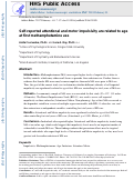 Cover page: Self-reported attentional and motor impulsivity are related to age at first methamphetamine use